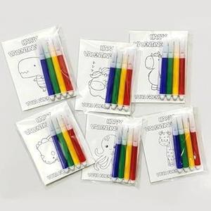 24 Kids Valentine Gift Cards Funny Classroom Party Gifts for Kids Sweet Gift Handmade Graffiti Classroom Boys Girls Valentine's Day Exchange Card Valentine's Day Gift Bag Fillers For Ages 3+