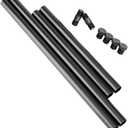 NICEYRIG 15mm Rod 8 Inch and 12 Inch, with M12 Thread Rod Connector Rod Cap Extend to 20 Inch Rods for Camera Shoulder Rig Support System - 189