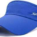 Lightweight Sports Sun Visor Hat Packable for Men Women Running Tennis Golf, (Blue, M)