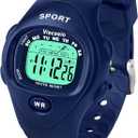 Viecaeio Kids Digital Watch, Suitable for 38 Years Old Boys and Girls Gift, with Waterproof, Shockproof, Stopwatch,Light and Alarm Clock, Easy and Comfortable (Navy Blue)