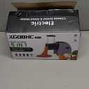 Electric Cheese Grater, Salad Maker with 5 Replaceable Multi-use Blades, 250W Electric Cheese Shredder, One-Touch Kitchen Slicer Salad Machine for Vegetables, Fruits, Cheeses, Nuts (Space silver)