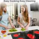 VBGK Electric cooktop 36 inch,240V 8600W 36 inch Induction Cooktop,Built-in and Countertop Electric Stove Top,Knob Control 9 Heating Level Timer & Kid Safety Lock