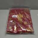 NICETOWN 2 Panels Christmas Red Curtains 52 x 63 Inch - Gold Stamped Grommets Christmas Curtains for Living Room, Bedroom - Holiday Festive Window Drapes - Christmas Decoration