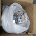 QWORK Disco Ball Helmet Party Decoration with Retractable Visor and Cowboy Hat Design - Handmade Glitter Glass Cap, 39 oz. Weight, One Size