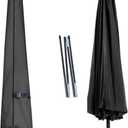 Porch Shield Patio Umbrella Cover - Outdoor Waterproof Garden Market Parasol Covers Fits Market Umbrella up to 12 Feet, Black