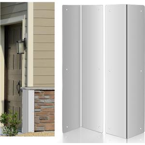 Moxweyeni 2 Pack Stainless Steel Corner Guards for Vinyl Siding 3 3/8'' x 3 3/8'' x 15 3/4'' Metal Siding Corner Guards Protector 89 Angle Weed Whacking Protection for Outside Exterior Wall Repair