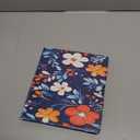 Case for 10.2" Kindle Scribe,Built-in Pen Holder,Flowers on Blue | PU Leather Protective Cover,with Auto Sleep/Wake,Foldable Stand,Two Hand Straps