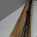 1 1/8 Inch Diameter Curtain Rods 72 to 144 Inches(6-12ft), Telescoping Heavy Duty Large Drapery Rod with Adjustable Aluminum Alloy Bracket, Solid End Caps for Windows Patio Decoration, Dark Bronze