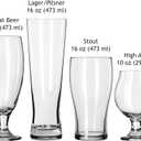 Libbey Craft Brews Assorted Beer Glasses Set of 6, Versatile, Premium Beer Glass Set, Craft Beer Glasses for Pilsner, Stout, Lager, IPA & More
