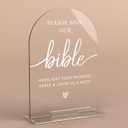 Acrylic Wedding Sign Wedding Signs for Ceremony Please Sign Our Bible Sign for Wedding Modern Calligraphy Arch Acrylic Table Top Sign for Wedding Reception and Event Party Table