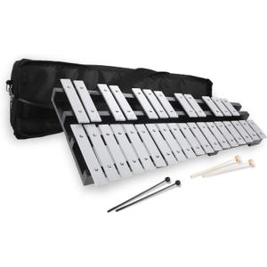 Heuyrao 30 Notes Foldable Glockenspiel Xylophone, Percussion Instrument Kit for Beginner- Includes 4 Mallets and Carrying Bag