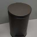 TIPGO Small Trash Can with Lid Soft Close, 4.5 Liters / 1.2 Gallon Bathroom Garbage Can, Mini Step Trash Bin, Stainless Steel Wastebasket for Bathroom, Bedroom, Office (Brown)