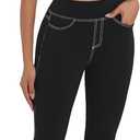 Sunzel Flare Leggings for Women High Waist Workout Leggings with Pockets Tummy Control Wide Leg Flared Yoga Pants (Medium, Black)