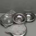 Stove Burner Covers,Chrome Replacement Drip Pans for Frigidaire Kenmore 316048413 and 316048414,4 pcs (3x6" and 1x8")