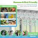 Bird Deterrents for Outside, 12 Discs Stainless Steel 3D Wind Spinners Garden Decor, 4 Sets Reflective Bird Scare Devices to Keep Woodpeckers, Pigeons Away from Patio, Balcony, Porch, Deck