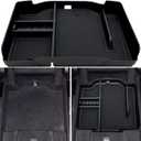 Center Console Organizer fit for Dodge RAM 1500 2500 3500 2025 2024 2023 2022 2021 2020 2019 Accessories Interior Storage Box Armrest Storage Tray (Black) NOT FIT FOR 40/20/40 Split Bench Seat.