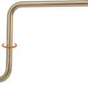 PHASAT 16 Inches Shower Arm Extension,S shaped Shower Arm with Flange,304 Stainless Steel High Rise Shower Head Arm Brushed Gold,PU9J01-M (Round-Rotatable)