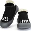 BACSAC Infant Walking Shoes Baby Sock Shoes with Soft Rubber Sole, Non-Slip Toddler Slippers for boys and girls, Breathable Sneakers
