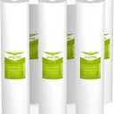 5 Micron Whole House Water Filter Cartridge, Sediment Filters for Well Water, Universal Replacement for Any 20 inch Big Housings - 20" x 4.5" Cartridges - Pack of 6