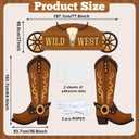 Wild Western Porch Banner West West Cowboy Party Door Decoration Cowboy Boot Hanging Banner Background Western Themed Saloon Porch Sign for Bar Birthday Photo Booth Props Favor Supplies