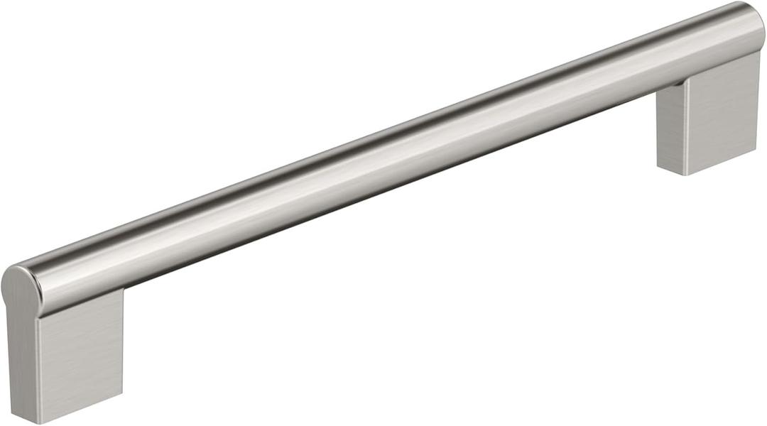 Amerock Versa 7-9/16 inch (192mm) Center-to-Center Satin Nickel Cabinet Pull, BP55531G10
