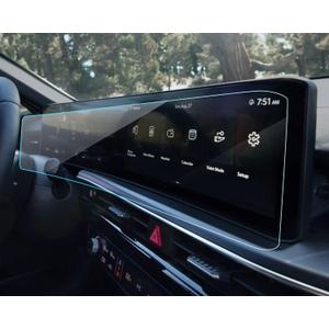 2PCS Car Screen Protector for 2025 Kia K5 (LXS/GT-Line/GT/EX) Accessories Navigation&Dashboard Nano Touchscreen Protector Film HD Clear Bubble Free 12.3''