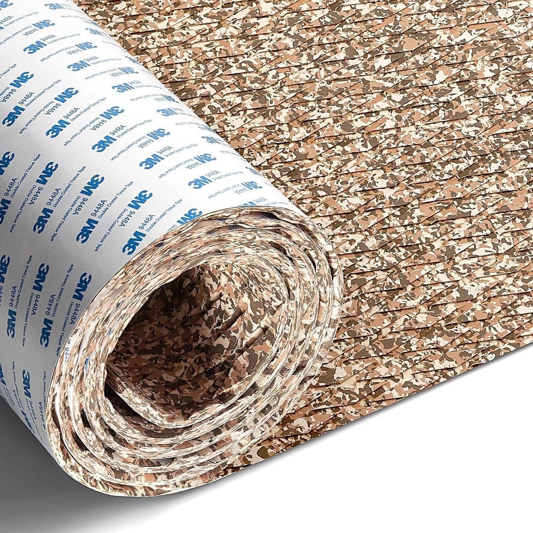 Fullfire Boat Flooring EVA Foam Decking Sheet, Camo Marine Flooring with Self-Adhesive Backing Marine Carpet for Boats Yacht Kayak RV Floor 94" x 47"/24"/16"