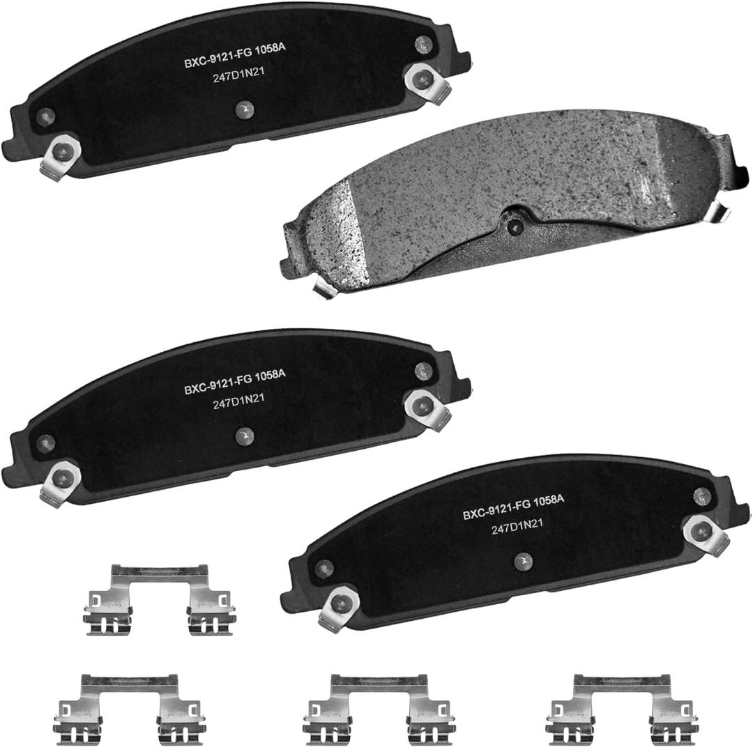 Bendix Premium SBC1058A Ceramic Front Brake Pads for Chrysler 300 2019, Dodge Challenger 2020-2019, Charger 2021-2019
