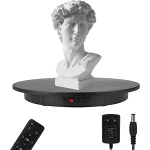 Motorized Rotating Display Stand, Angle Speed Adjustable Electric Rotating Turntable, 360 Degree 330 Lbs Load Auto Rotating Platform for Photography Big Size Products Display Video Show, Wired Black