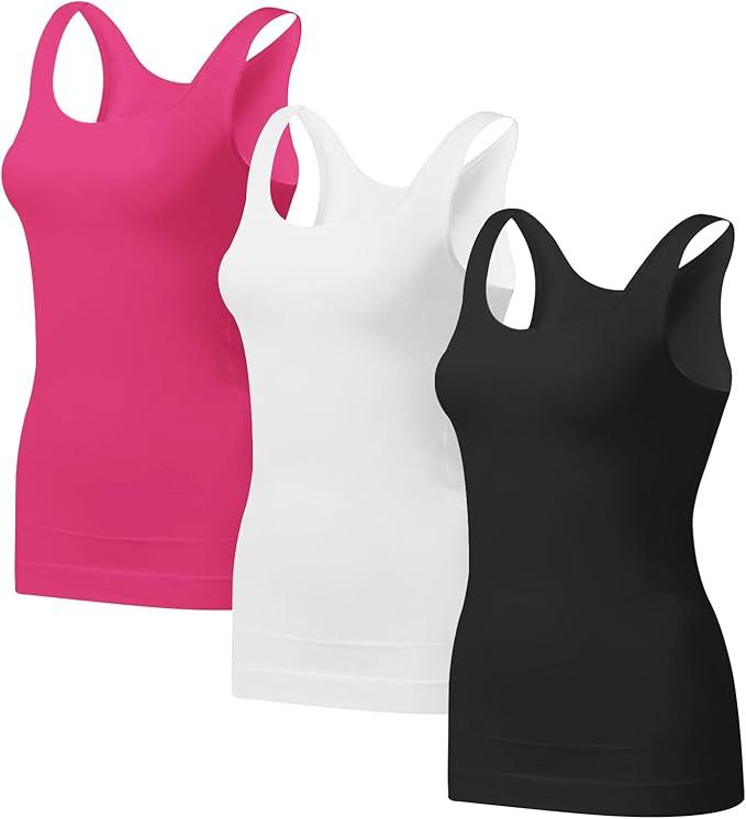 EUYZOU Women's Tummy Control Shapewear Tank Tops - Seamless Body Shaper Compression Top XL