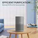 FULMINARE Air Purifiers for Bedroom H13 True HEPA Air Filter, Quiet Air Cleaner With Night Light, Portable Small Air Purifier for Home, Office, Living Room (Gray)