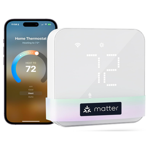 meross Smart Thermostat for Home, WiFi Thermostat Works with Matter, Alexa, Apple Home, Google Assistant, App & Voice Control, 7x24h Scheduling, Energy Saving, CWire Required