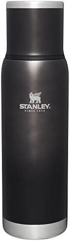Stanley Adventure-To-Go Vacuum Bottle 1.1 qt | Wide Mouth with Leakproof Cup Lid | Keep Drinks Hot or Cold | Packable for Travel | Insulated Stainless Steel Thermal Bottle | BPA-Free | Charcoal Glow