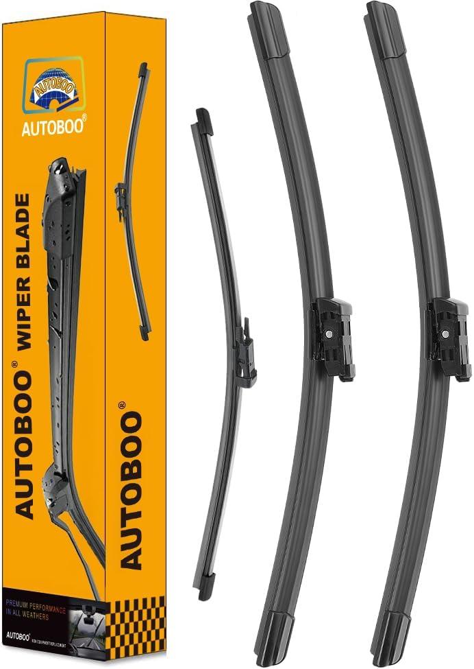 AUTOBOO 24"+20" Windshield Wipers Blades Replacement for Porsche Macan 2014-2024 with 15 Inch Rear Wiper Blade -Original Factory Quality (Pack of 3)