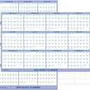 32" x 48" 2026 Wall Calendar, Folded Wet & Dry Erase Wall Calendar 12 Month, Yearly Laminated Wall Calendars, Reversible Annual Planner, Horizontal/Vertical, with Julian Dates