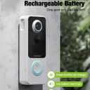 MUBVIEW Wireless Video Doorbell with Chime, 1080p, 2-Way Talk, Night Vision, Human Detection, Card/Cloud Storage - No Subscription