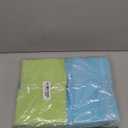 Woanger 100 Pcs Disposable Adult Bibs for Eating 3 Ply Waterproof Bib Adhesive Tab Napkins for Elderly Home Care Personal Use Patients Dentist Nail Salon