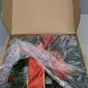 DiliComing 16-Inch Pre-Lit Winter Wreath - Large Christmas Door Wreath, Front Door & Window Decorations (Led Red)