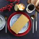 Gold Paper Napkins | Linen Feel Guest Disposable Cloth Like Dinner Napkins | Hand Towels | Soft, Absorbent, Paper Hand Napkins for Kitchen, Bathroom, Parties, Weddings, Dinners | 50 Pack