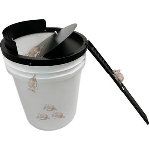 Bucket Lid Mouse Trap Metal 5 Gallon Bucket lid,Strong Metal Material that Cannot be Bitten, auto Reset, Repeat Catch, Indoor Outdoor, (1pack) (Black)