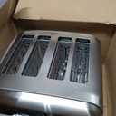 Cuisinart 4 Slice Compact Stainless Steel Toaster with Extra-Wide Slots for Bread, French Toast, Bagels & Pastries, Defrost & Reheat Functions, CPT-180P1, Brushed Stainless, Removable Crumb Tray