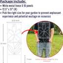 ShopLaLa Garden Fence (10 Panels) 12.5in(L) x 31in(H) Rustproof White Metal Wire Decorative Floral Flower Bed Edging for Landscape, Animal Barrier Fencing Small Dog Yard Gate Fences Tall Outdoor Decor