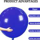 Blue Big 36 Inch Balloons, 9Pcs Blue Giant Big Latex Balloons, Large Balloons for Birthday Wedding Party Decorations. (blue)