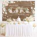 2 x Rustic Wood Happy Birthday Banner - Floral Pink Party Decor Backdrop for Girls & Women, Photo Booth Props, Studio Decorations 6X4.3 Feet