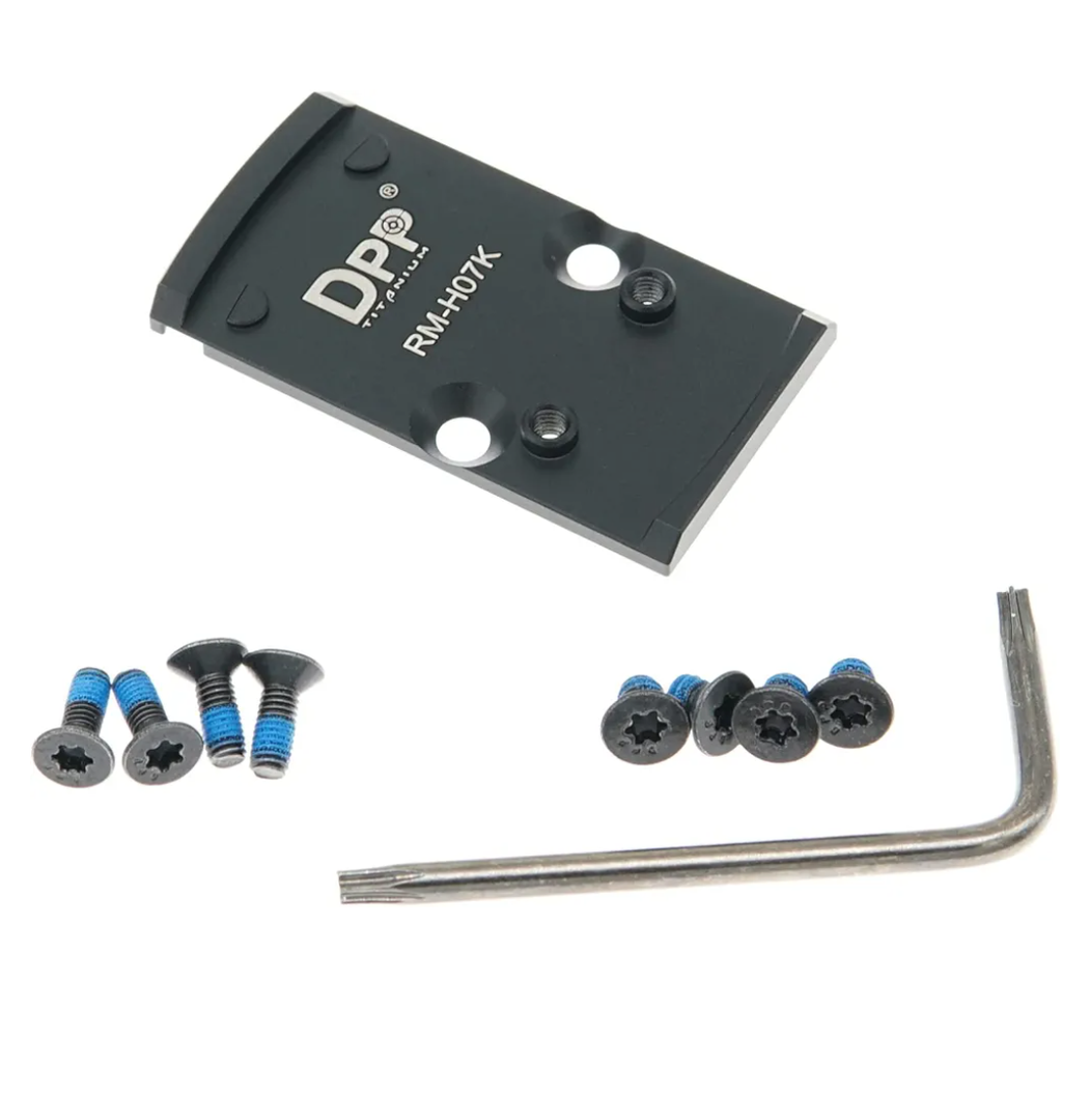DPP Titanium Mount/Adapter Plate Compatible with RMR Cut Slide Without Thread Post and Holosun 407K/507K/EPS Carry/EPS/RomeoZero ——RM-H07K
