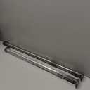 Hershii Expandable Window Shower Curtain Tension Rod Oval Head Clothes Hanging Bar Rail for Closet Wardrobe, No Drilling, 25.4mm Pipe Diameter (15.74-23.62 inches, Grey)