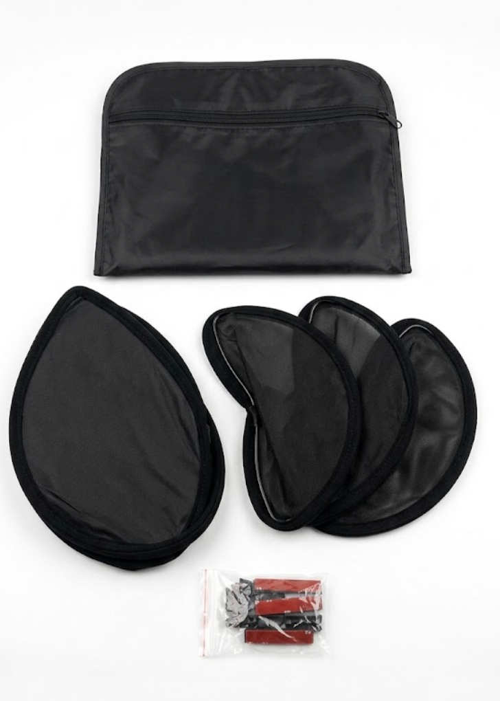 Car Window Shades - Certified 99.79% UVA & 99.95% UVB sun protection. Award winning car sun shade for side windows.