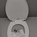Bemis 7300SLEC Slow Close Toilet Seat, Easy Clean Hinges and Durable Plastic Seat, Made in USA, Elongated, White