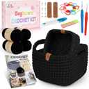 Aeelike 27PCS Beginner Crochet Basket Kit (L&S): Complete Storage Version, Knitting Starter Set with Instruction. for Adults, Ideal Crocheting Gift for Home Decor