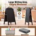 A Frame Chalkboard Sign Chalkboard Easel Kit, Black, 15" X 30"